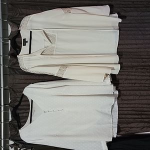 2 cream blouses